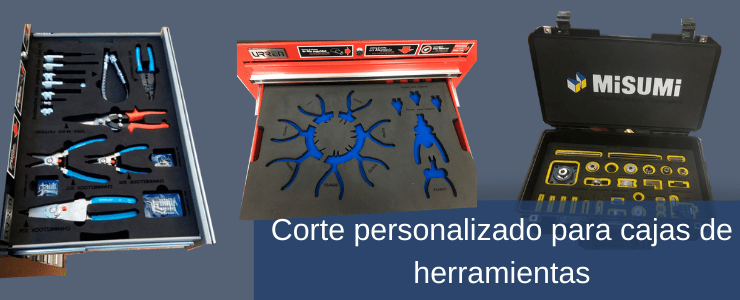 Corte de Espuma Personalizado para Cajas de Herramientas